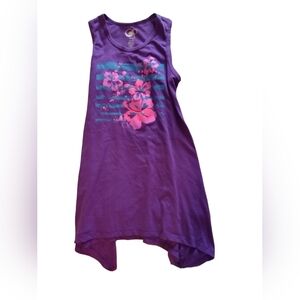 OP Purple Floral Kids Tank Top/Swim Cover-up